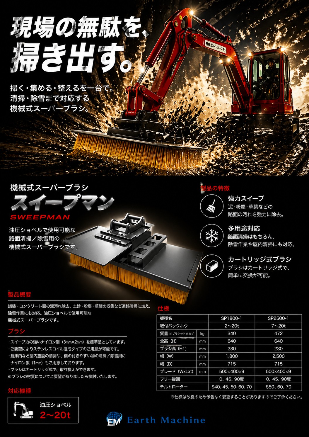 機械式スイーパーブラシ｢スイープマン｣